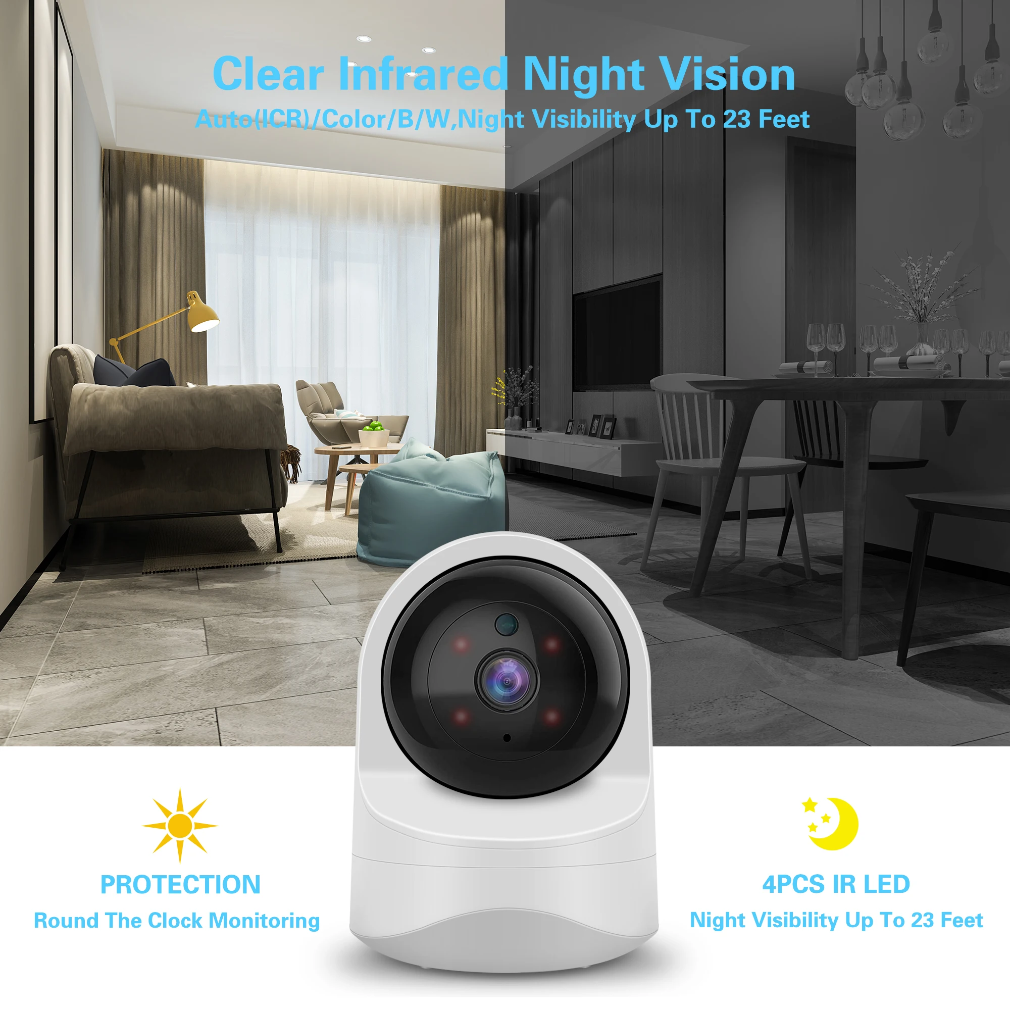 Security Camera Wireless WIFI IP home Indoor PTZ Smart Camera