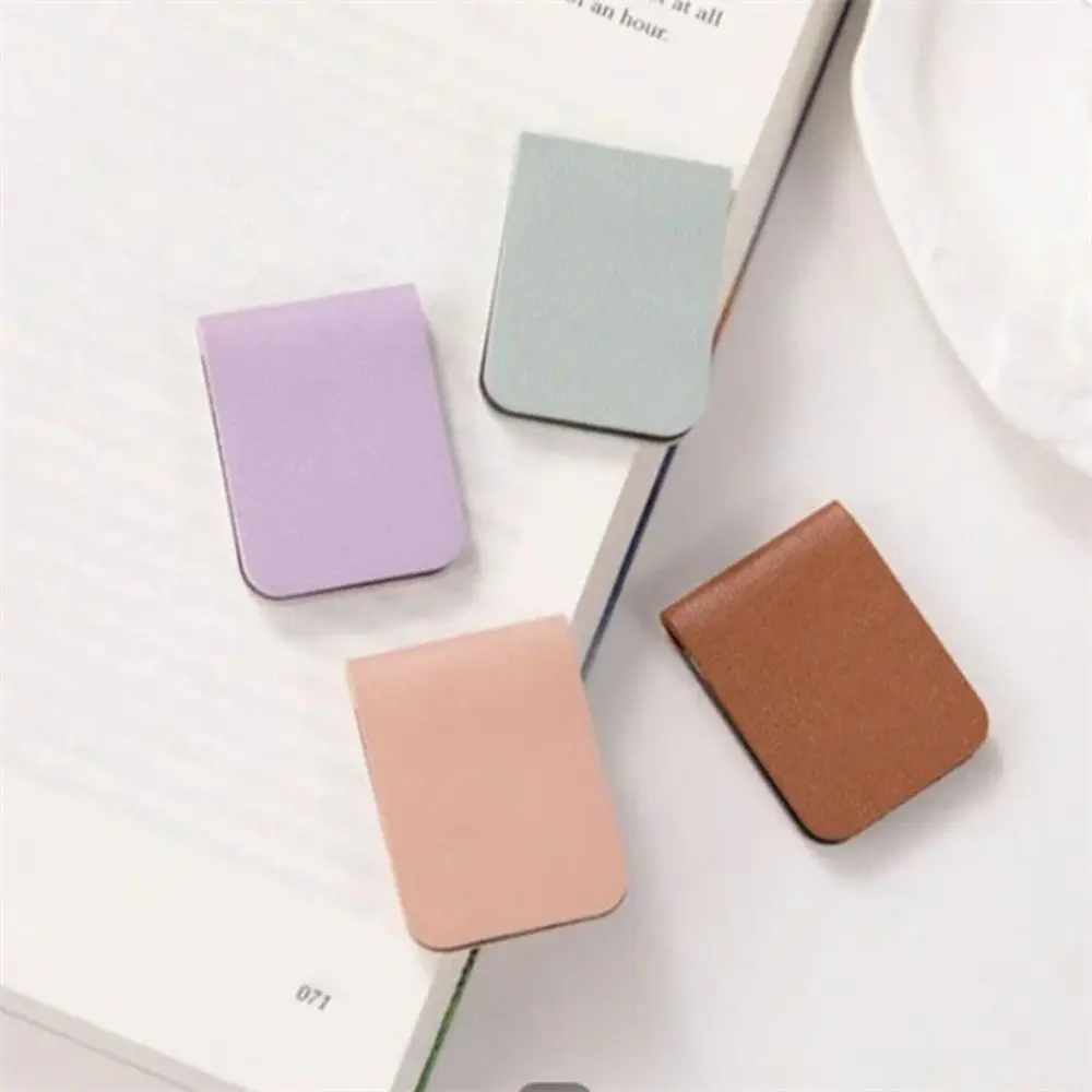 Neue Leder Magnetische Lesezeichen Rechteck Form Diy Buch Lesen Tracker Elegante Magnetische Geld Clip Buch Lesen
