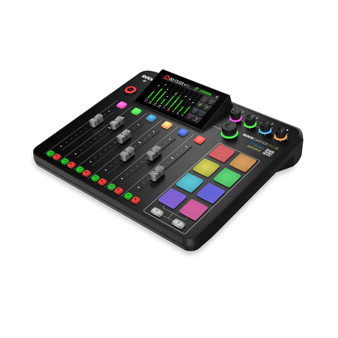 RODE Caster Pro II fully integrated audio production studio ultra-low-noise, high-gain Revolution Preamps