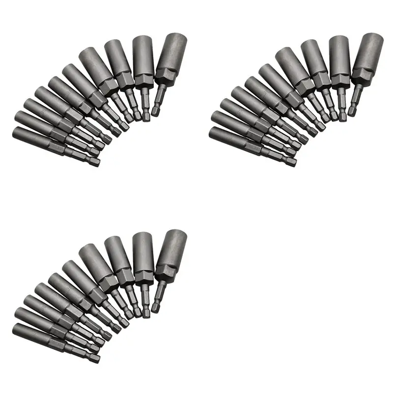 

Набор торцевых головок WCS-30 шт., 5,5–14 мм, для ударных дрелей, шуруповертов и электроинструментов