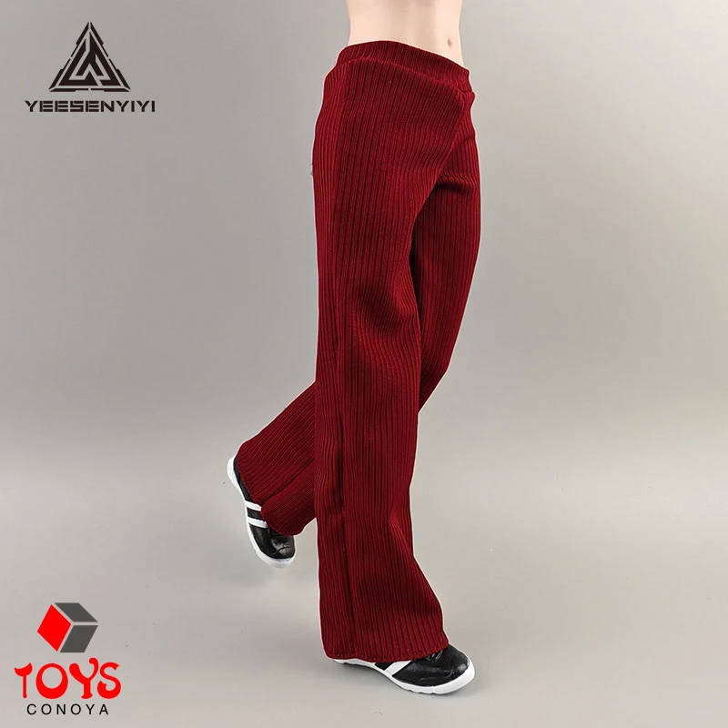 DG048 1/6 스케일 대담한 줄무늬 넓은 다리 바지 운동복 꽉 탑 의류 모델 맞는 12 "여성 군인 액션 피규어 바디 인형