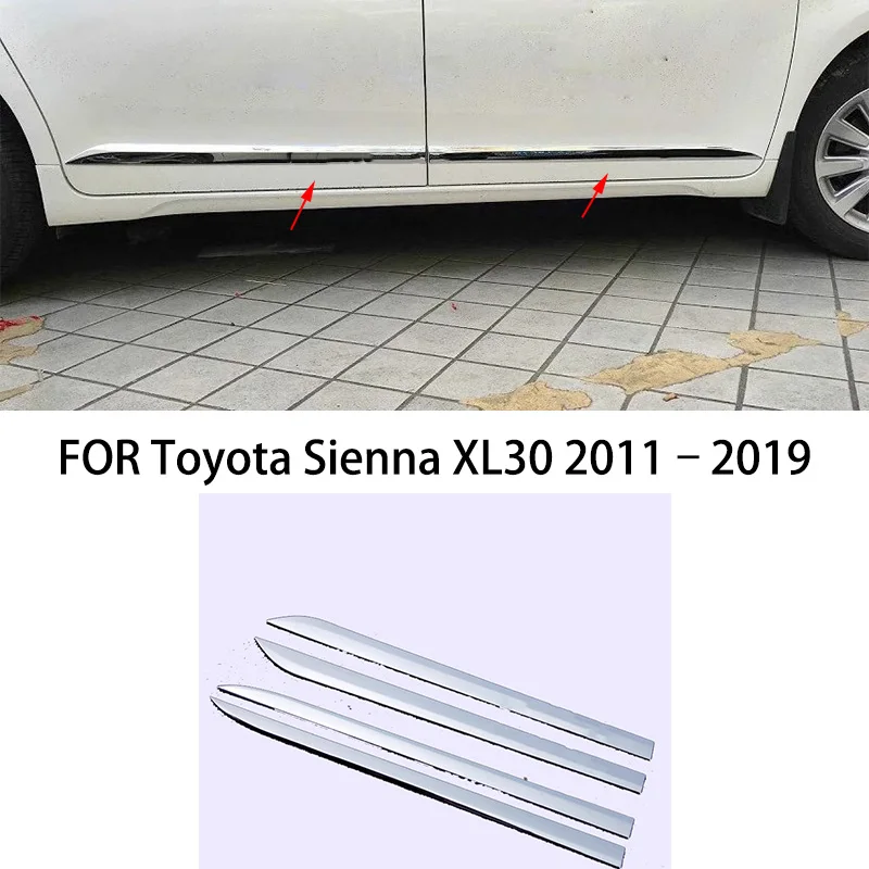 

Car accessories FIT FOR Toyota Sienna XL30 2011–2019 Stainless steel chrome Body Kit Side Door Car Body Molding Cover Trim