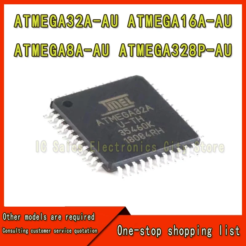 100% New ATMEGA328P-AU ATMEGA328PU ATMEGA8A-AU ATMEGA8AU TQFP32 ATMEGA32A-AU ATMEGA32AU ATMEGA16A-AU ATMEGA16AU TQFP44 IC Chip