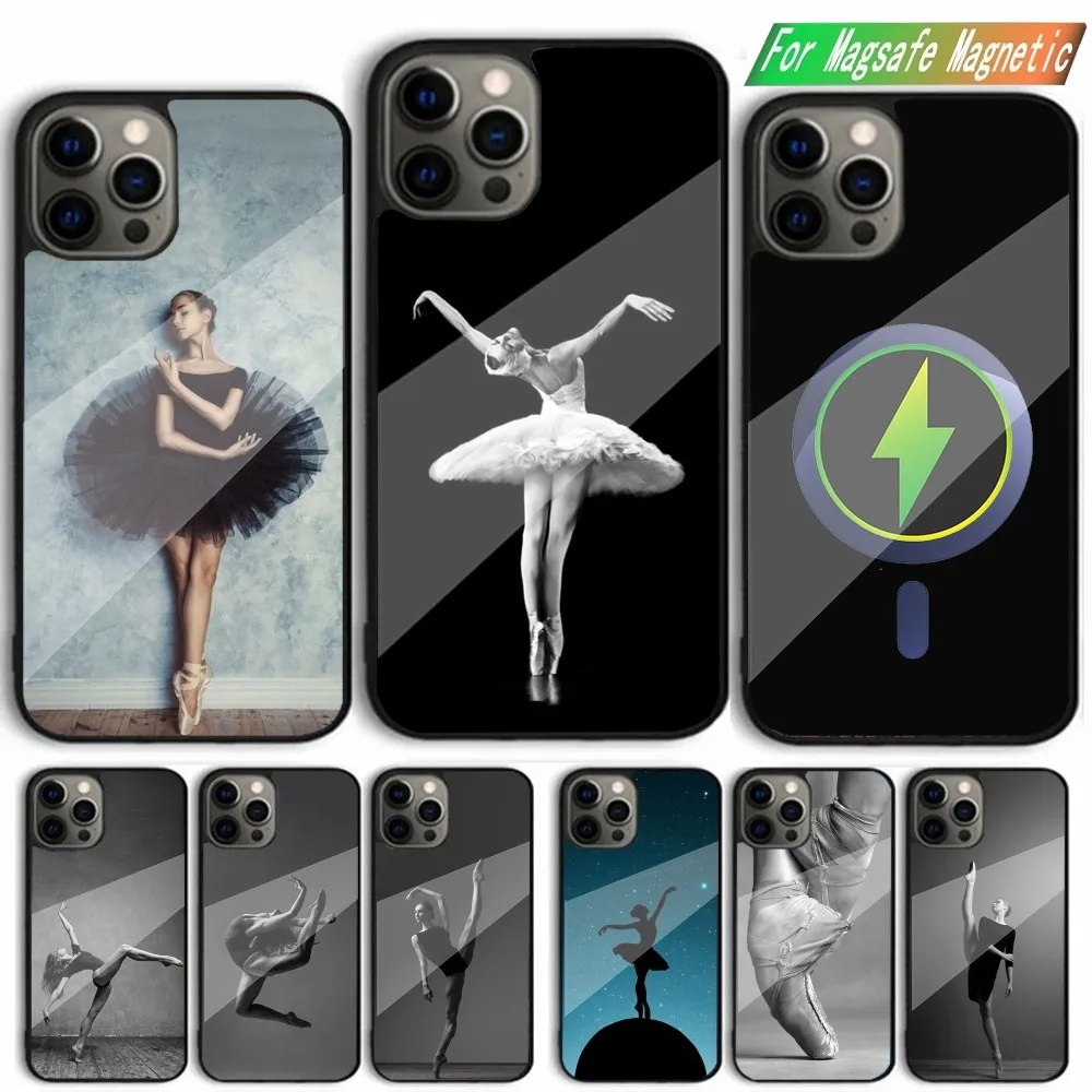 

Ballerina Ballet Dancing Phone Case For iPhone 15,14,13,12,11,Plus,Pro,Max Mini Magsafe Magnetic Wireless Charging