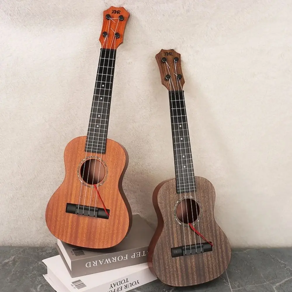 4 Strings Ukulele Musical Instrument Toy Adjustable String Knob Yukrili Toys Simulation Ukulele Toy Classical Durable