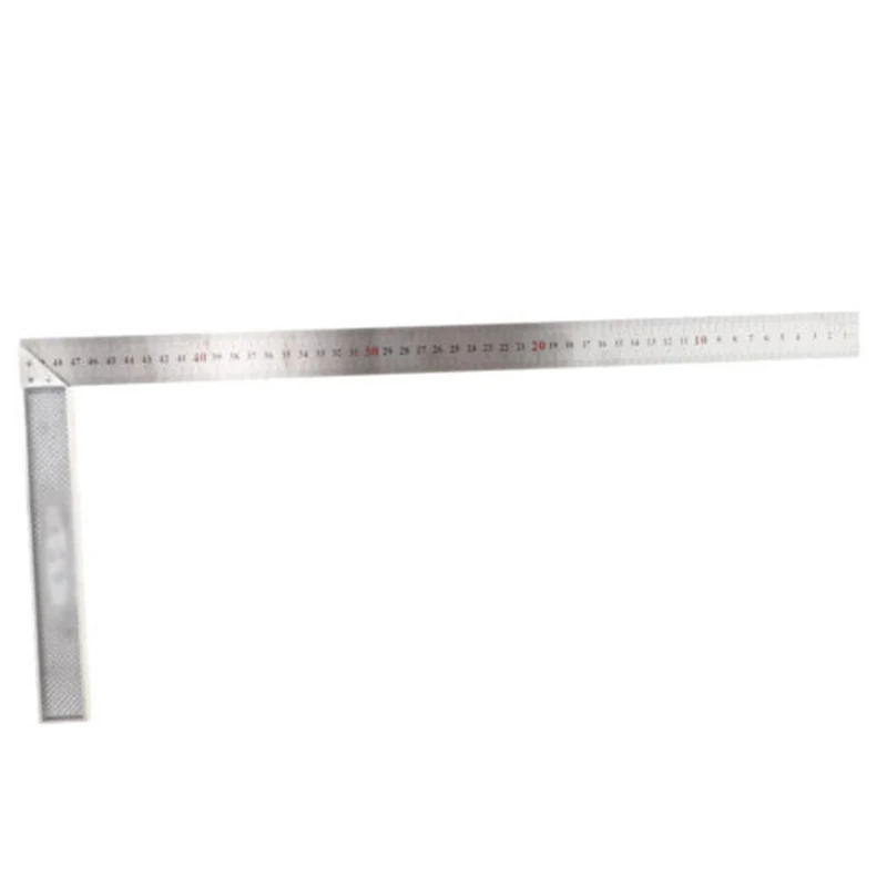 L Square Ruler Angle 90 Turning Ruler Woodworking Measuring Tool 250mm-600mm Metal Straight Woodworking Tools
