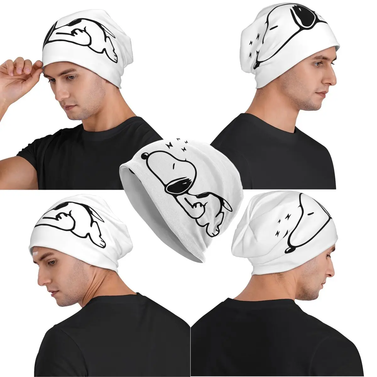 للجنسين الكيماوي قبعة صغيرة سنوبيس الكرتون الكلب ميرش خريف شتاء دافئ بونيه قبعة متماسكة #4