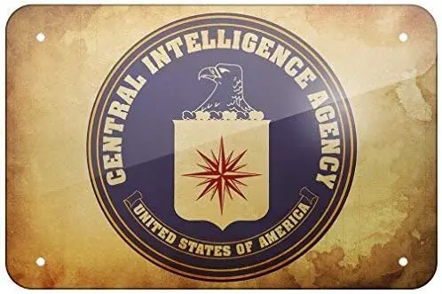 Metal Sign CIA Central Intelligance Agency  INCH-aluminum