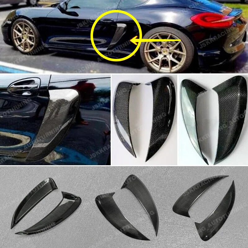 

For Porsche Cayman 981 Carbon Fiber Side Air Intake Scoops Vents Ducts bodykits