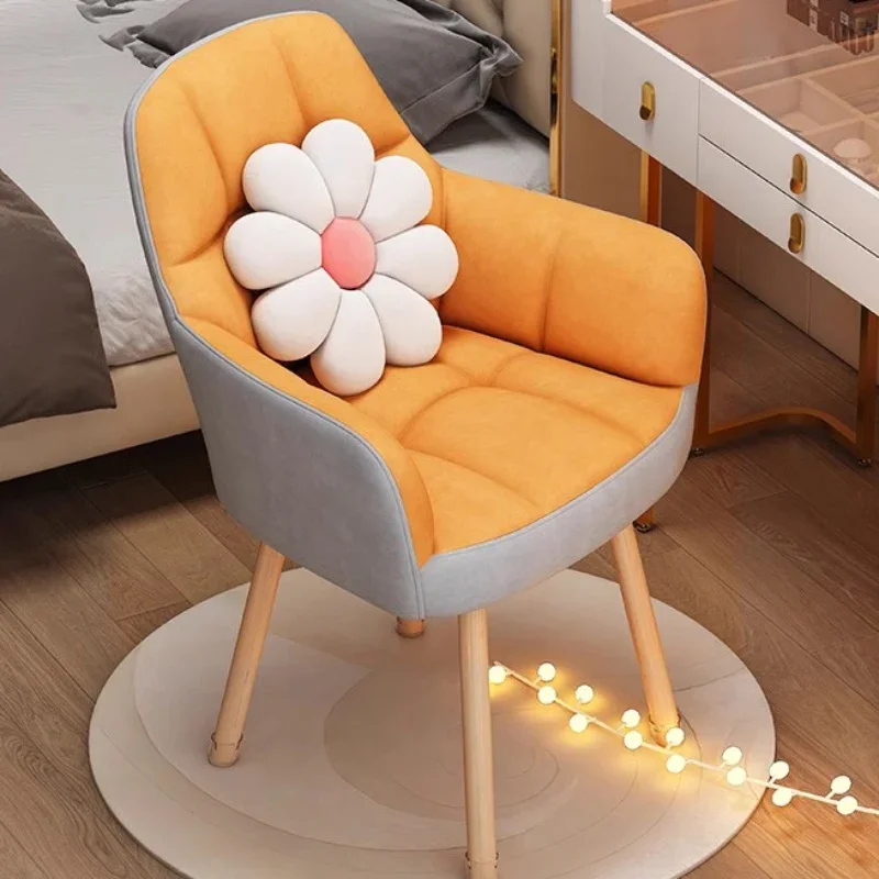 Computer Comfortable Sitting Home Office Chair Desk Makeup Chair Dormitory College Student Study Dressing Backrest Stool Silla