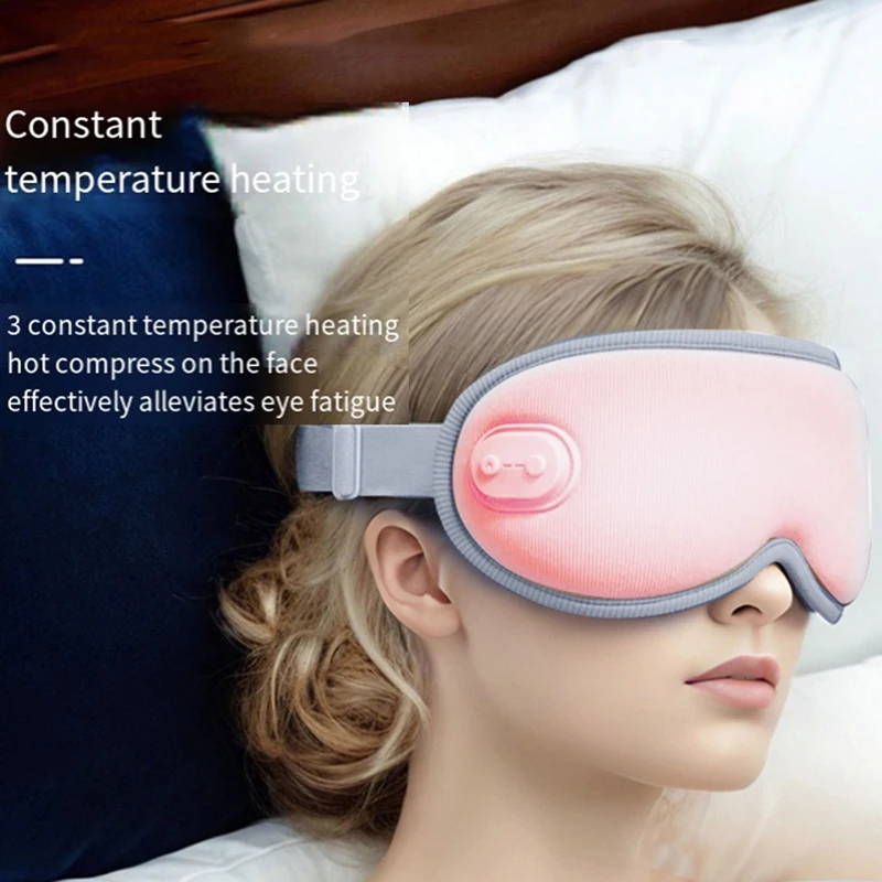 3D Eye Protection Steam Eye Mask Electric Heating Hot Intelligent Heating Sleep Shading USB Connection Vibration Massage