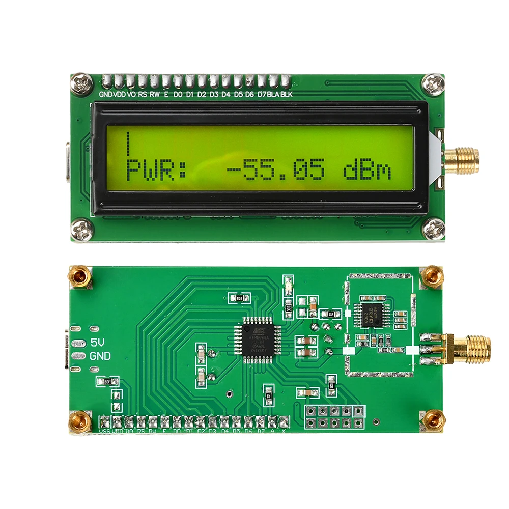 DC 4.5V-5.5V 5kHz-2700mHz Type-C RF Power Meter 2.7G RF Frequency Counter Tester LCD Display Meter