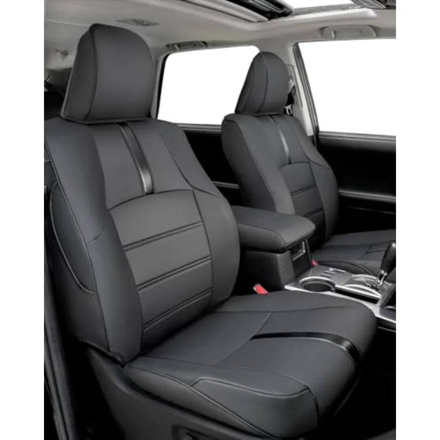 

Чехлы на сиденья для 4Runner 2011-2024, полный комплект, водонепроницаемые кожаные чехлы с полным покрытием для 4Runner 2012 2013 2014