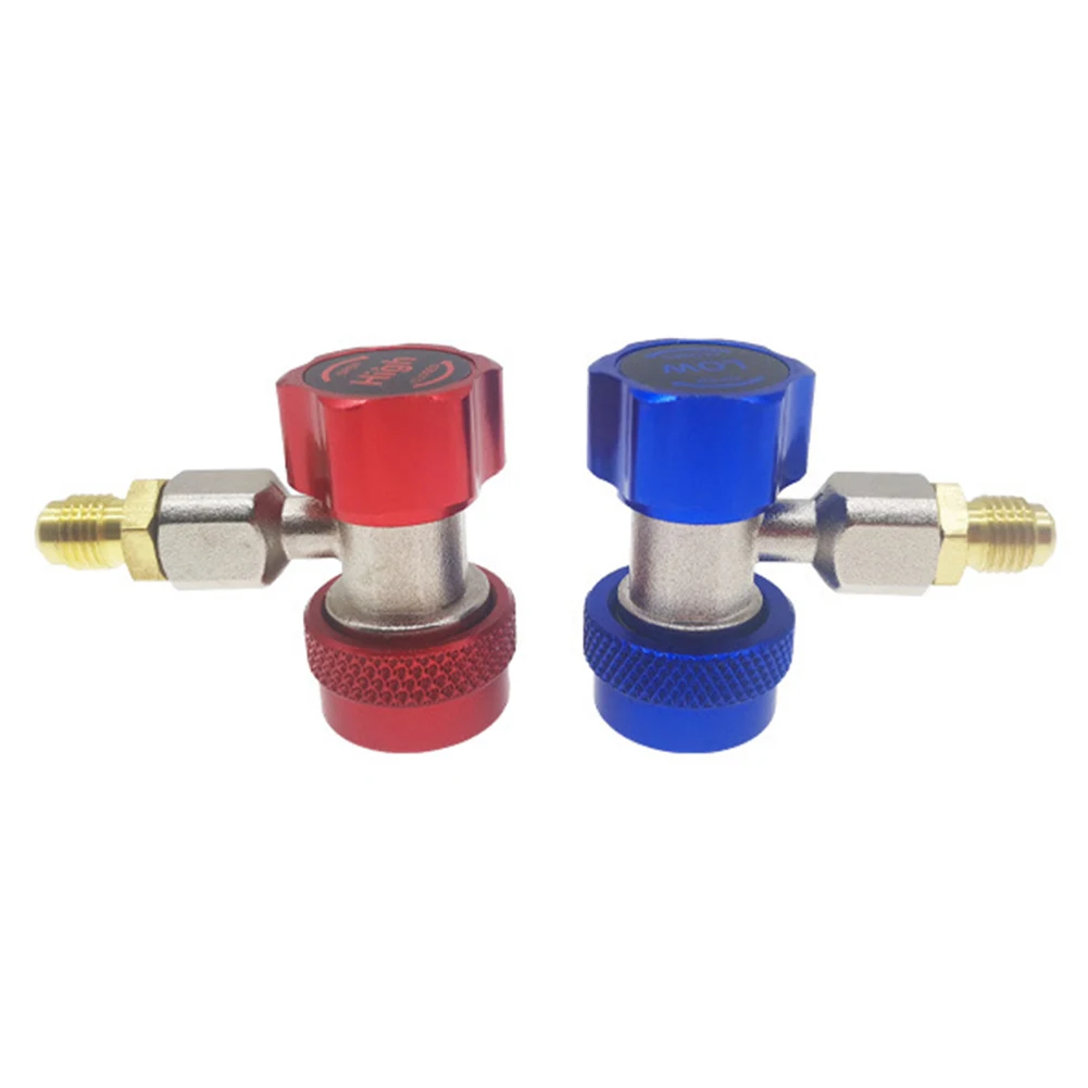 

High Low Side Adapter Connector Quick Fitting Coupler For Car Air Condition Aluminum Alloy Valve Body Comfortable Operation