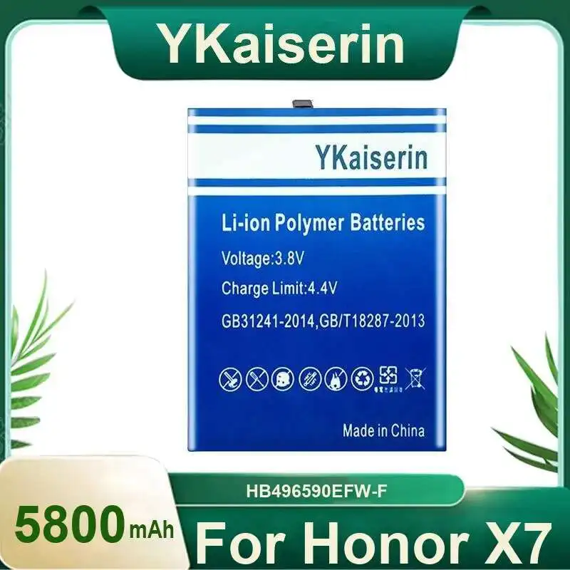 

Rapid Charging 5800Mah Mobile Phone Battery HB496590EFW-F For Honor X7