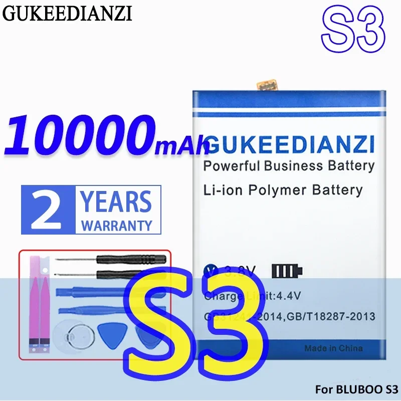 High Capacity GUKEEDIANZI Battery 10000mAh for BLUBOO S3