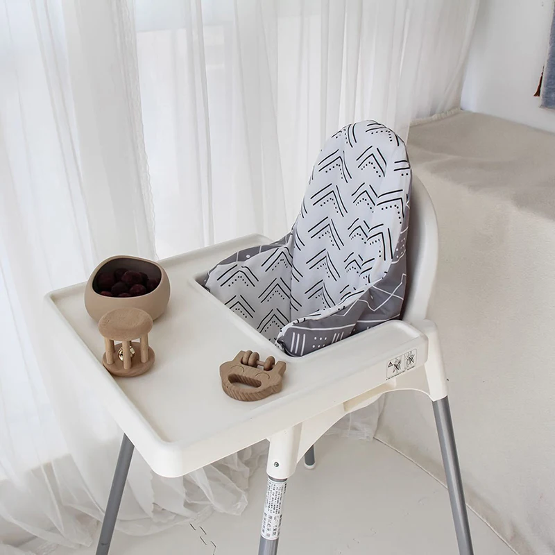 High Chair Cushion for Baby Toddlers Built-in Inflatable Highchair Back Cushion Boys Girls Feeding Chair Cover Pad