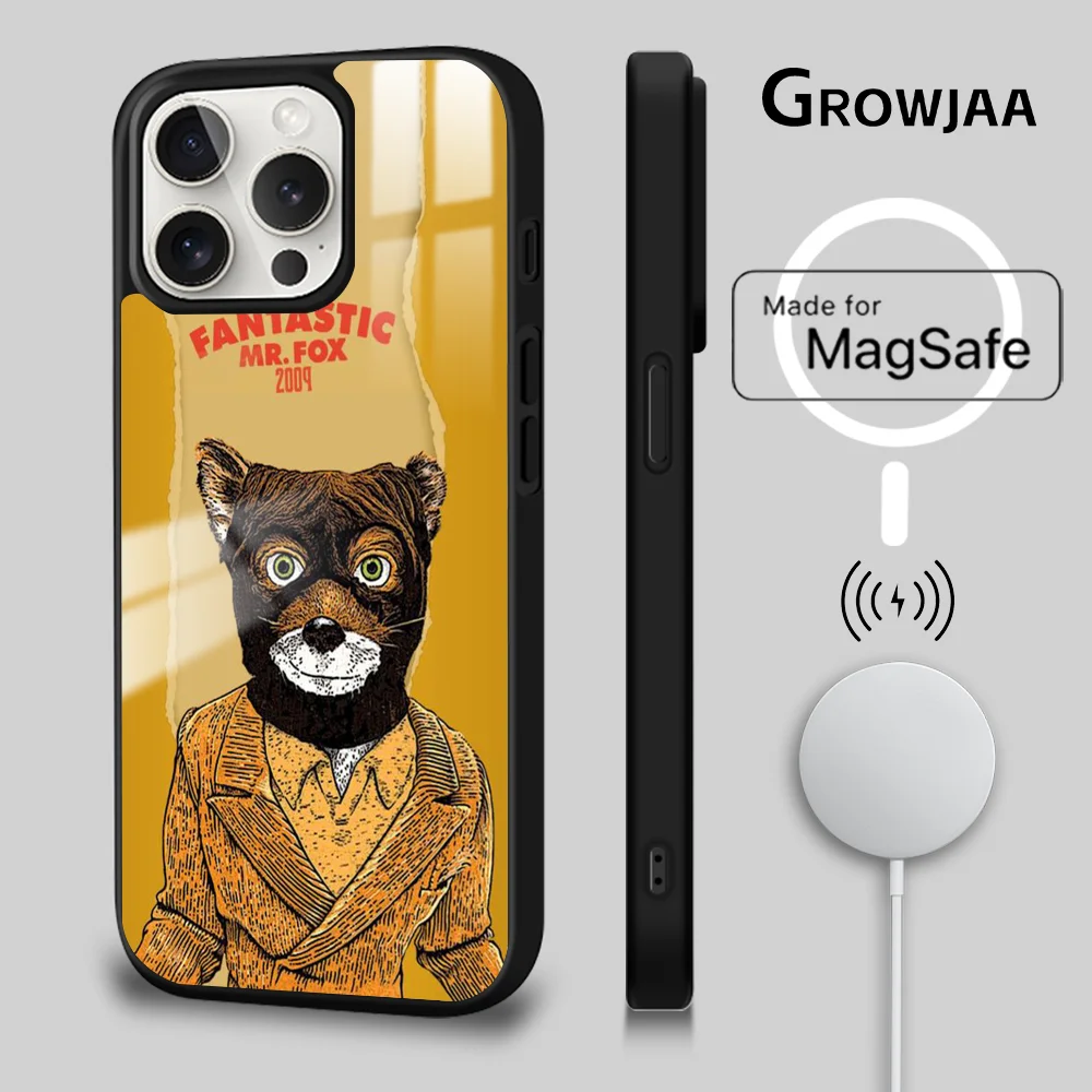 The F-Fantastic M-Mr. Fox Phone Case For iPhone 16 15 14 13 12 11 Pro Max Plus Mini Magsafe Mirror Wireless Magnetic Cover