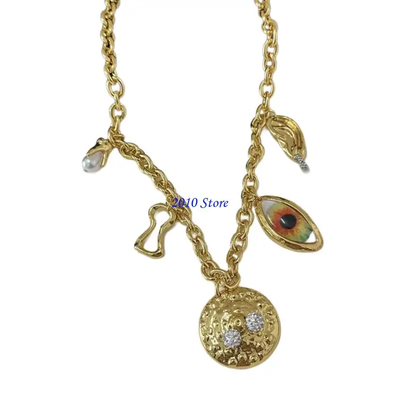 F3MF 우아한 허리 쥬얼리 악마의 눈 바디 체인 조정 가능한 벨트 허리 장식 액세서리 이브닝 드레스 할로윈 이벤트