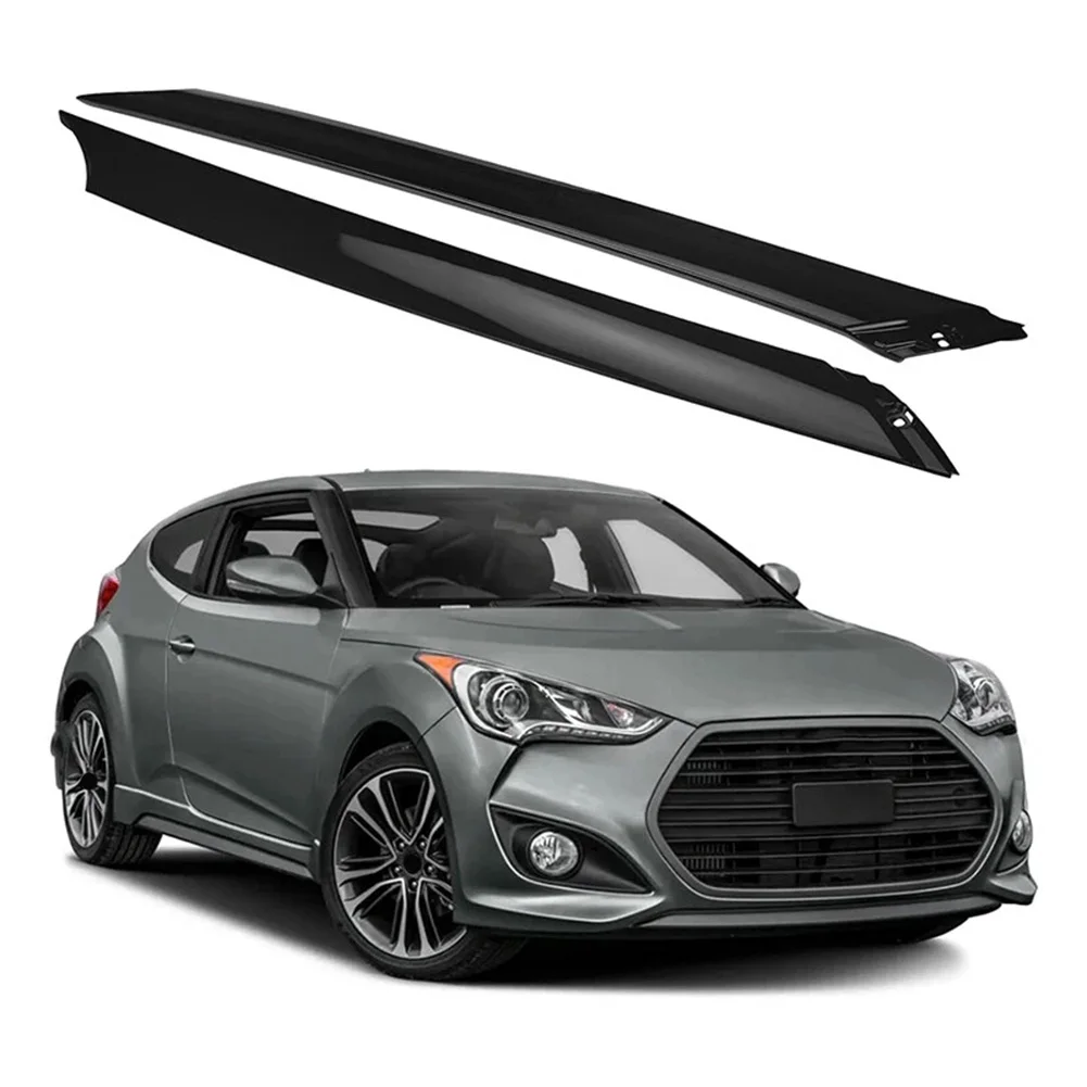 For Hyundai For Veloster 2012-2018 Glossy Black Windshield Pillar Moulding Trim OEM Number 86170-2V000 86180-2V000 861702V00