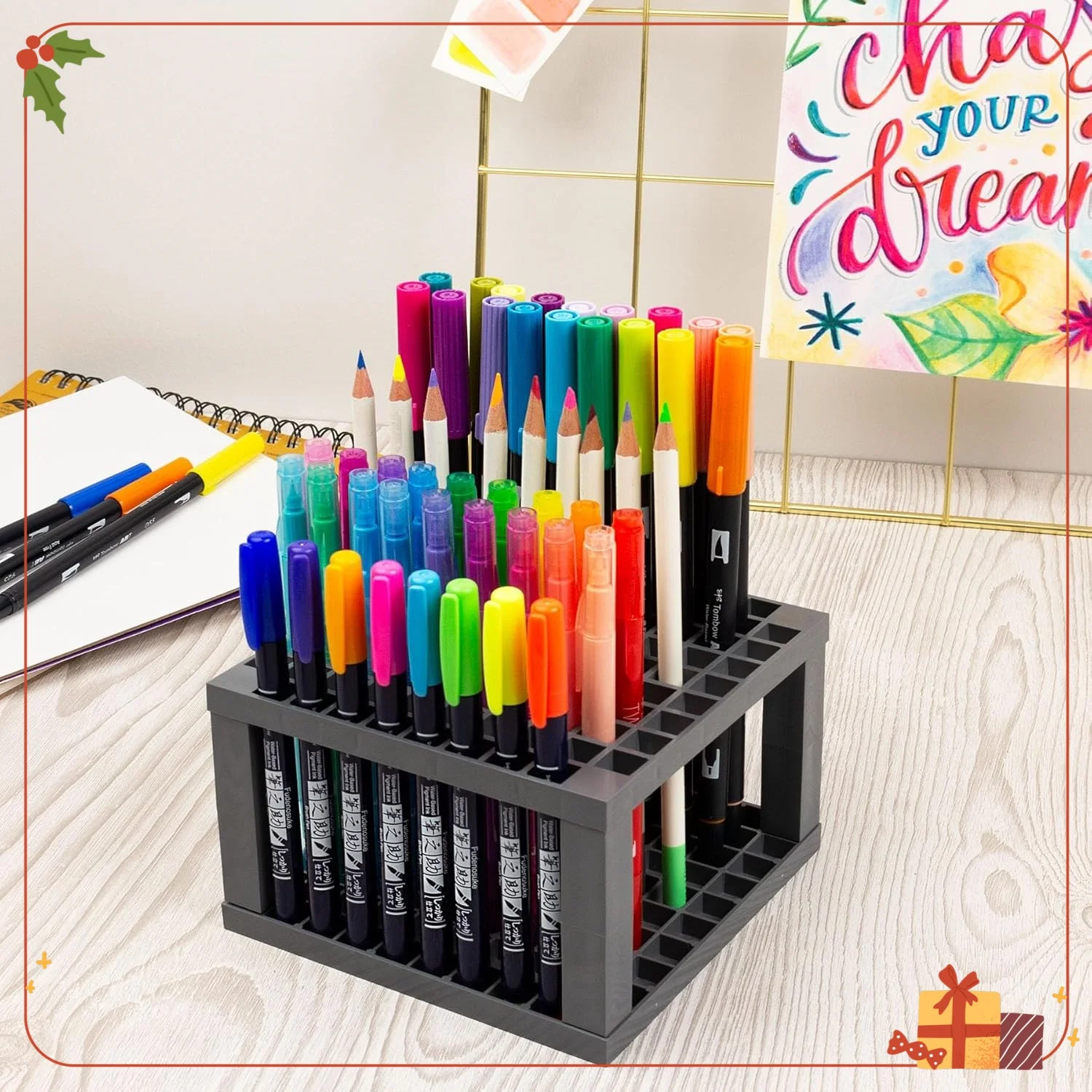 Dual Brush Pen Desk… - image