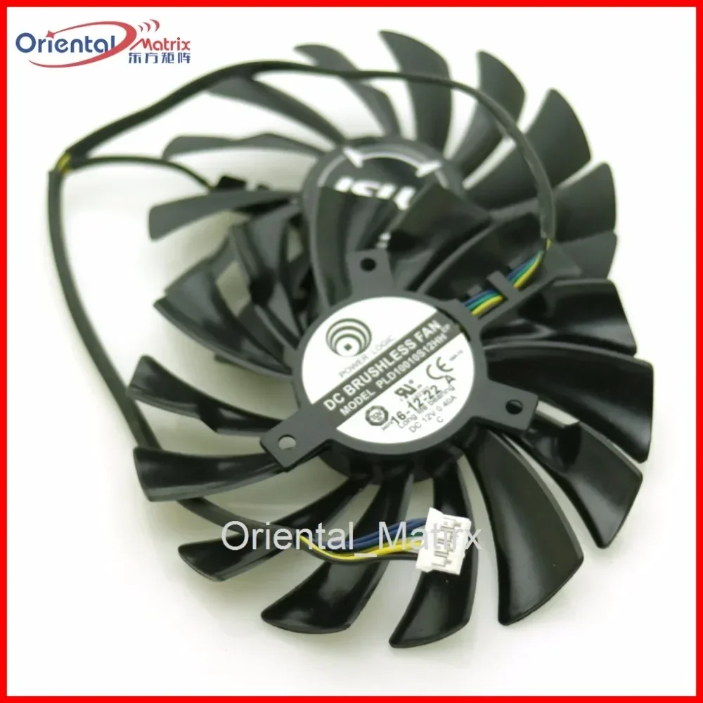 

2 шт./лот PLD10010S12HH DC12V 0,40A 95 мм вентилятор VGA 4Pin для MSI GTX1060 GTX1070 вентилятор видеокарты