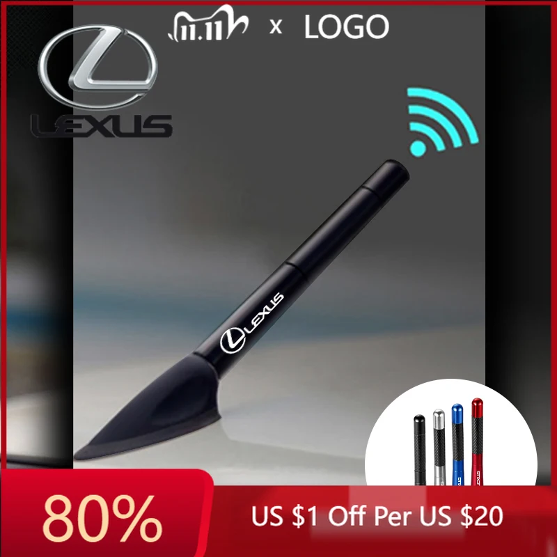 

2026 Hot Interior Stickers 12CM Carbon Fiber Car Roof Radio Antenna Tool Accessories For Lexus CT ES GS NX IS250 CT200h IS300h E