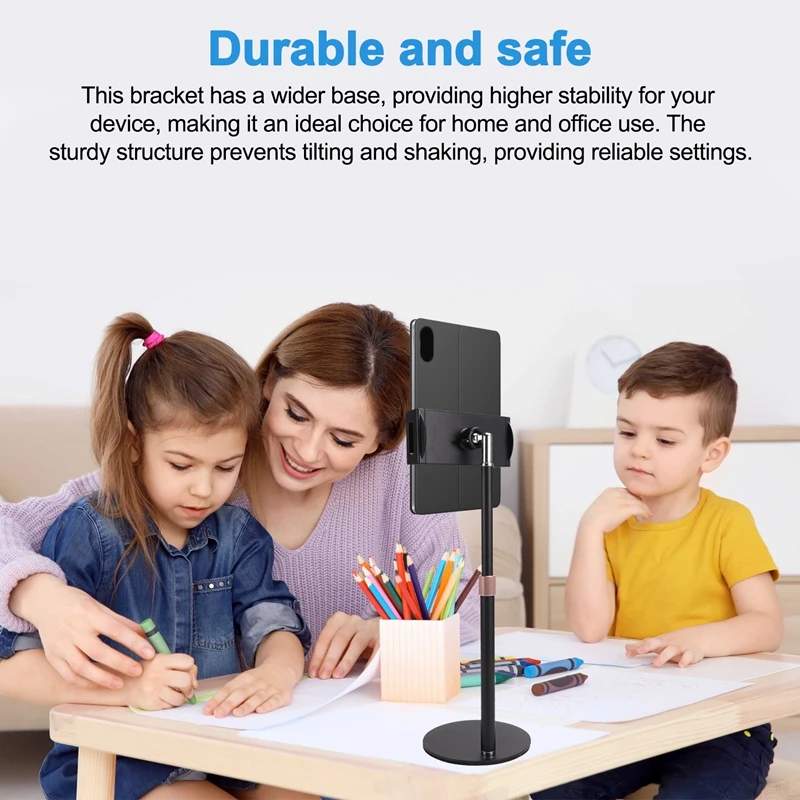 Adjustable Monitor Stand Portable Tablet Holder Up To 25Cm Standing Tablet Bracket Desk Mount A