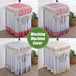 Romantic Lace Washing Machine Cover Dustproof Embroidery Floral Home Decor Protector Washing Machine Covers 60*60*85cm