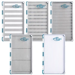 SF Fly Fishing Box Magnetic Polycarbonate Material Clear Lid Trout Flies Fly Box, Small，Large