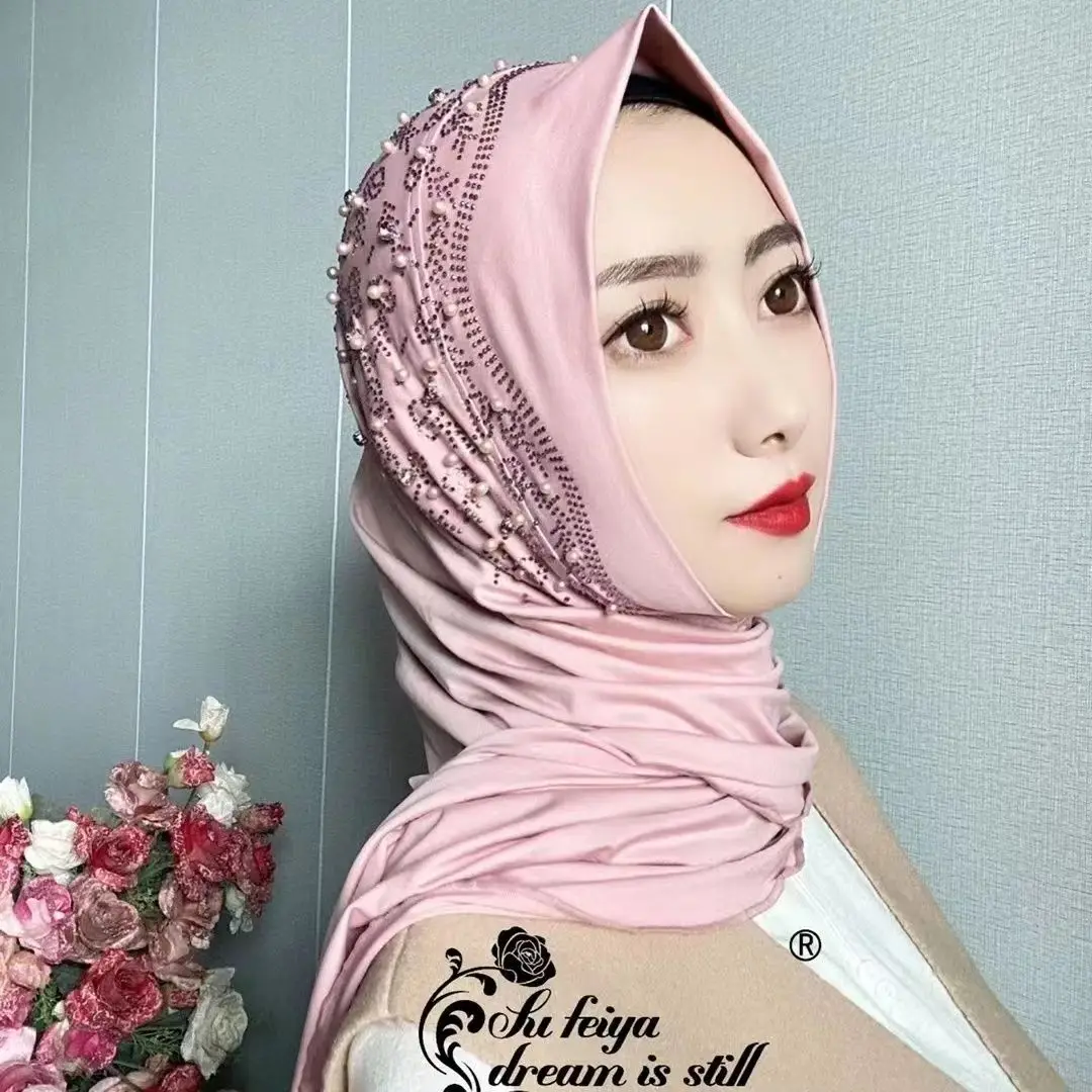 Hijab musulmán para mujer, pañuelo para la cabeza con borlas, bufanda de gasa, oración de Malasia, Kufi, Islam, Arabia Saudita, lujo, envío gratuito, Verano