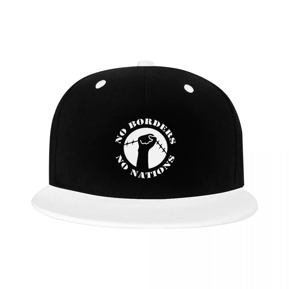 No Borders No Nations ANTIFA Antifascist Anarchy Anarchist Baseball Caps Adjustable Flat Hip Hop Hats