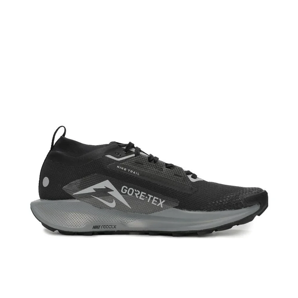 Original Nike React Pegasus Trail 5 Gore-Tex Black Cool Grey FQ0908-001 Anti-slip Cushioning for Men/Women Low Top Running Shoes