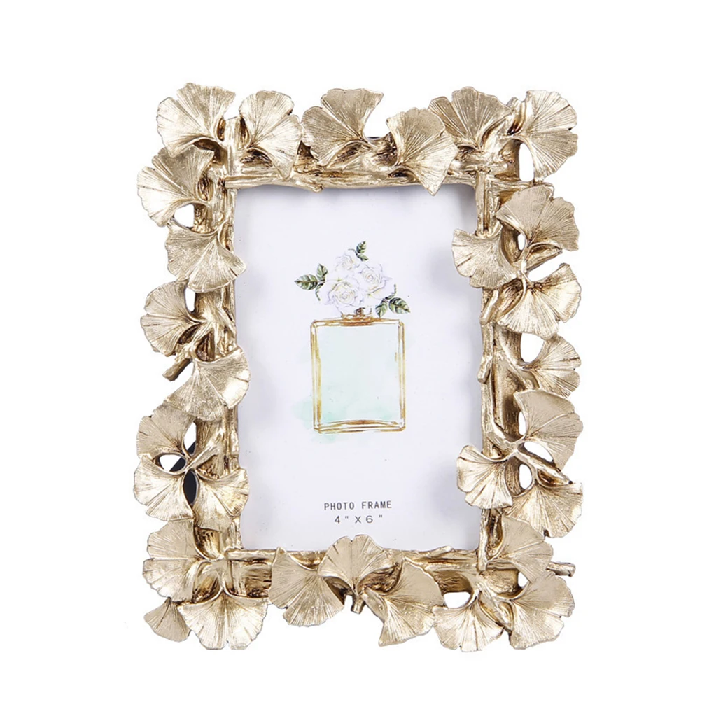 6 Inch Resin Decorative Picture Frame Retro Crafts Ginkgo Mount Storage Display Modern Frames Gifts Wedding