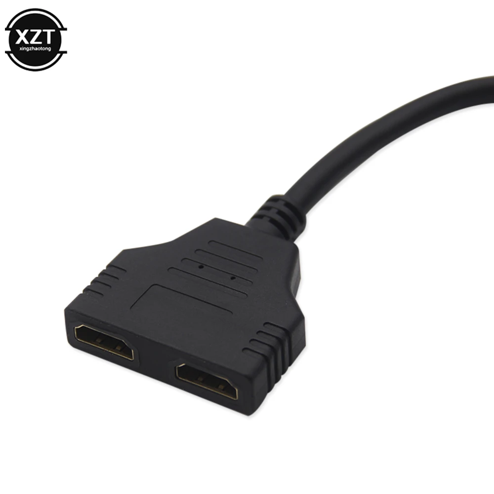 1080P 1pcs 1 Male To Dual HDMI-Compatible 2 Female Cable HDMI-Compatible Splitter Adapter in HD LED LCD HDTV PC