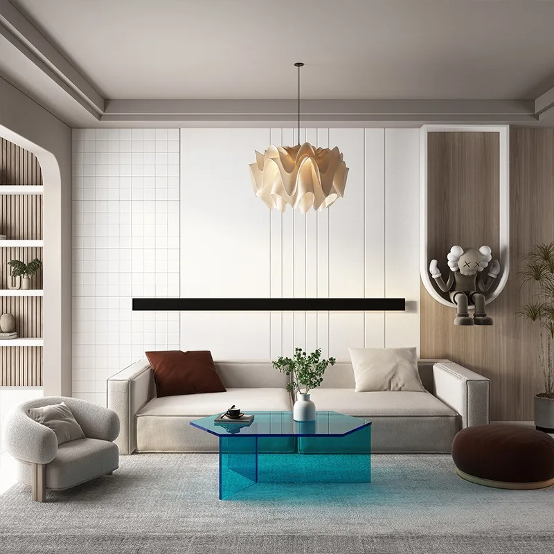Acrylic hexagonal coffee table, transparent table, light luxury side  transparent corner table, minimalist bay window table