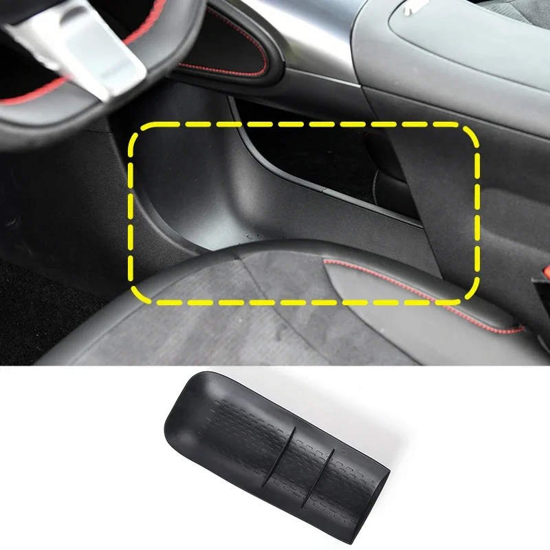 

For Mercedes-Benz Smart #1 2022-2023 TPE Black Car Center Console Storage Box Armrest Tray Organizer Container Car Accessories