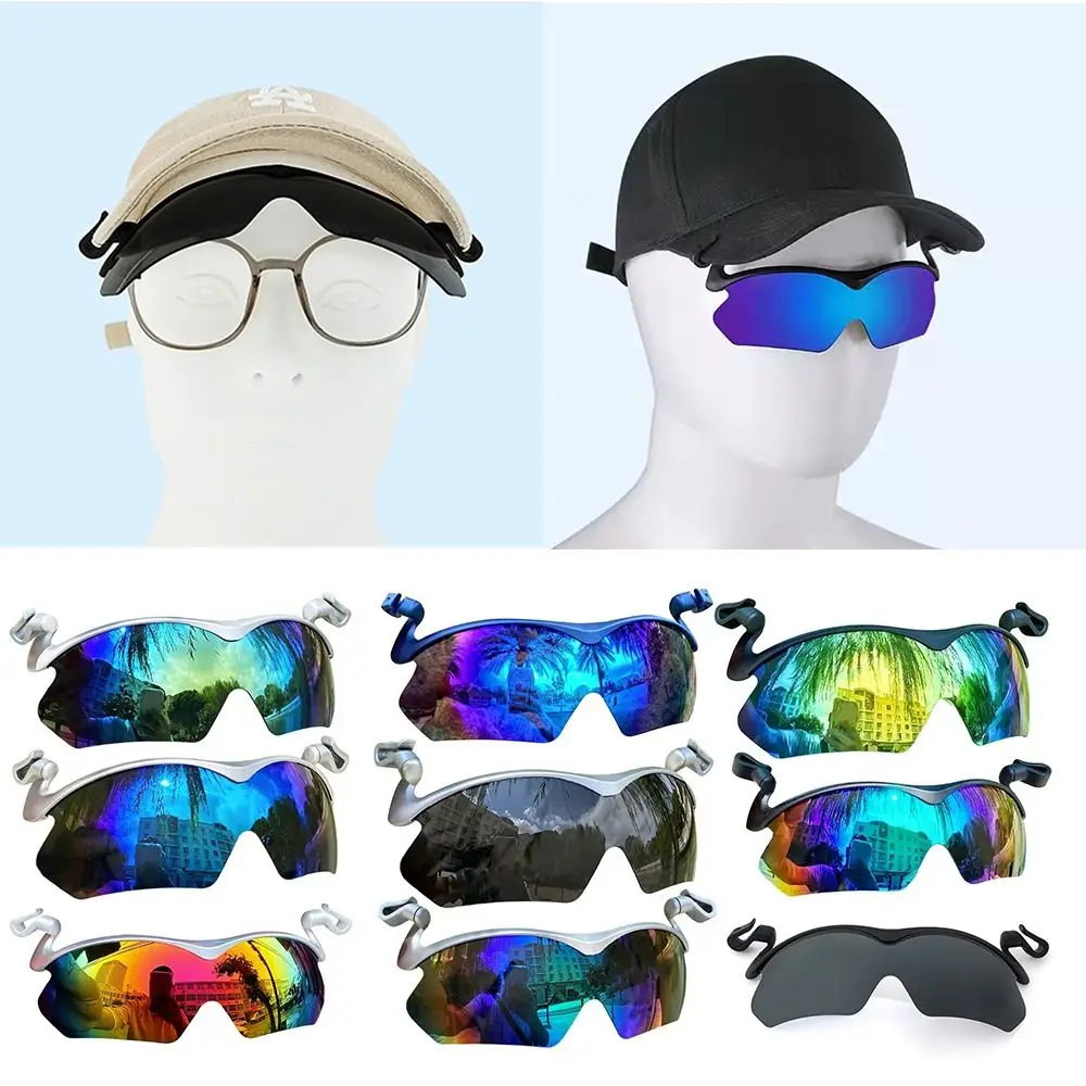 

Adjustable Clip Cap Sports Sunglasses Flip-Up Cover UV Protection Cycling Goggles Clip On Hat Fishing Biking Eyewear Summer