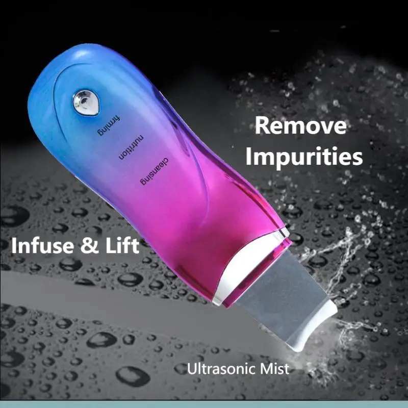 Ultrasone huidscrubber gezichtsreinigingsapparaat voor het verwijderen van mee-eters en huidafschilfering, schoonheidstool voor thuisgebruik (niet-medisch)
