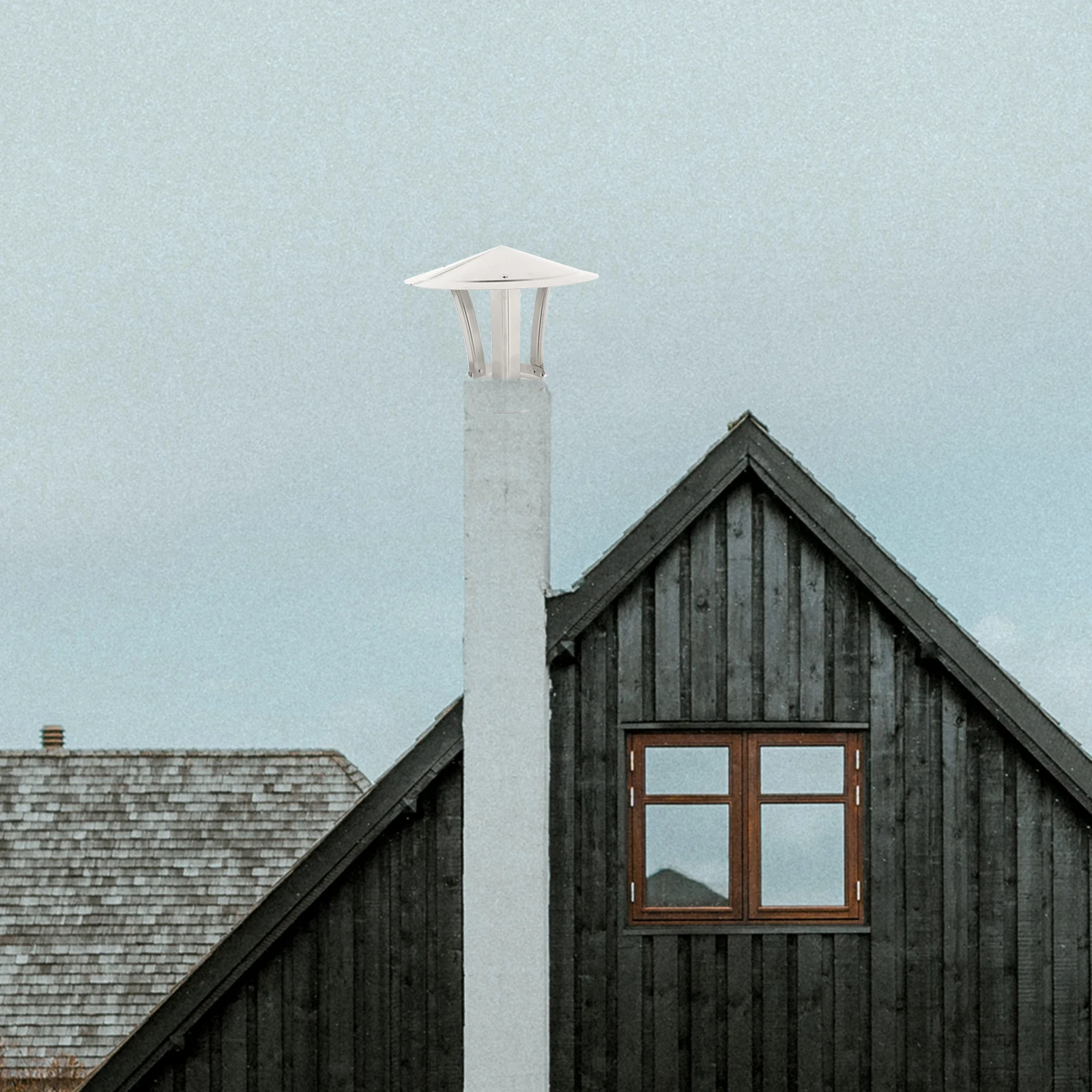 

Professional Stainless Steel Chimney Cover Rainproof Protector Flue Vent Accessory