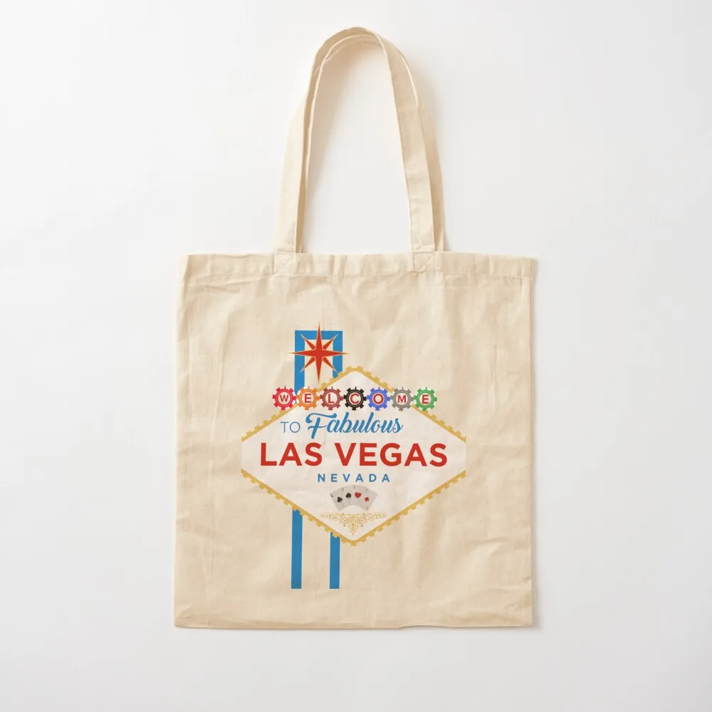Las Vegas Landmark with Chips & Cards Tote Bag free delivery bags Large bags for women eco pack