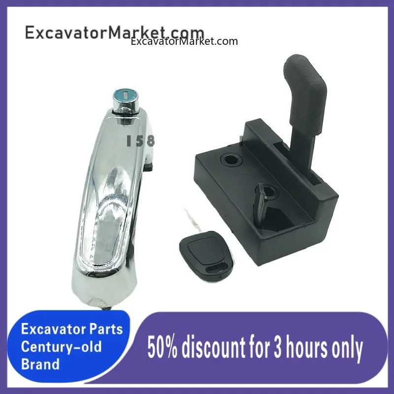 For Doosan Daewoo Dh Dx 55 60-9c Cab Door Lock Assembly Lock Block Inner And Outer Handle Excavator Accessories High Quality