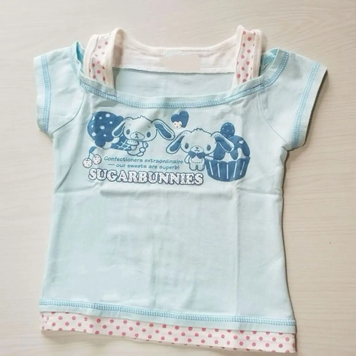 

Японские милые футболки с короткими рукавами из двух предметов для девочек, летние футболки с рисунком Mp, милый топ с плечевым ремнем в горошек, топ Y2k