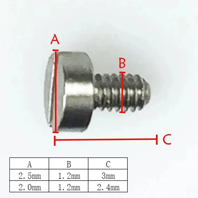 Watch Repair Parts Watch Back Cover Screws Fit to Substitute Hublot Watch Back Cover Screws Accessories One-word Small Screw