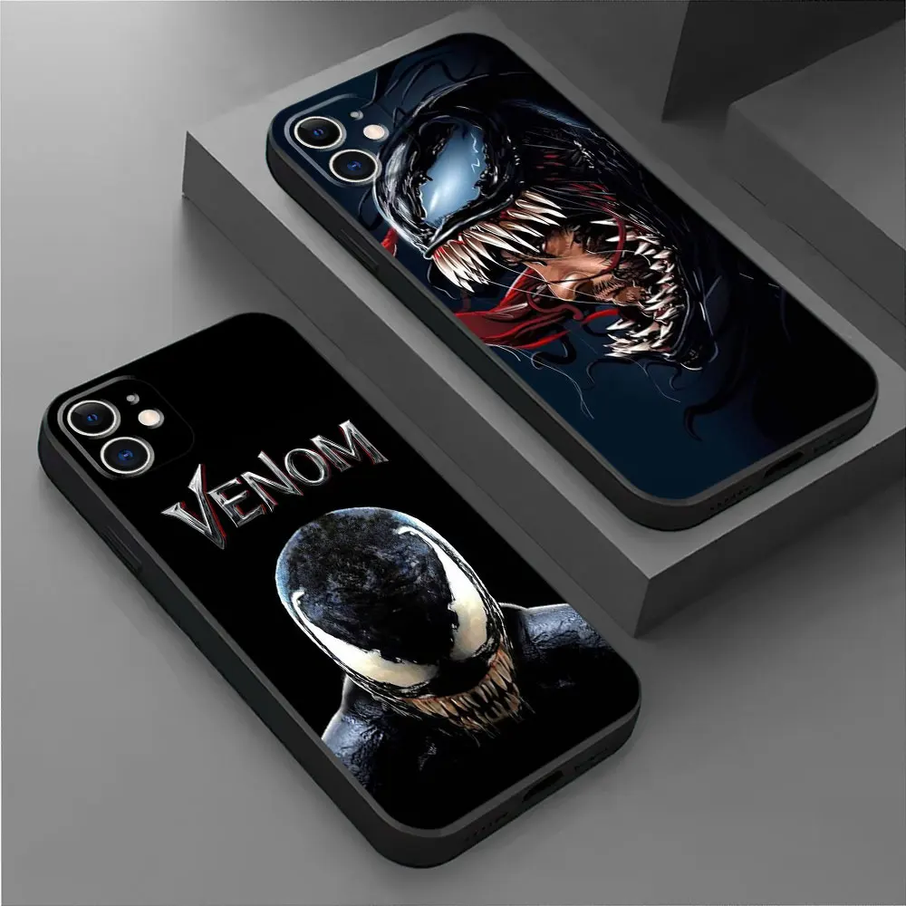 Marvel Venom Phone Case for Apple iPhone 13 Mini 16 XR SE 7 8 Plus 11 Pro 12 15 ProMax 14 Pro XS Matte Cover