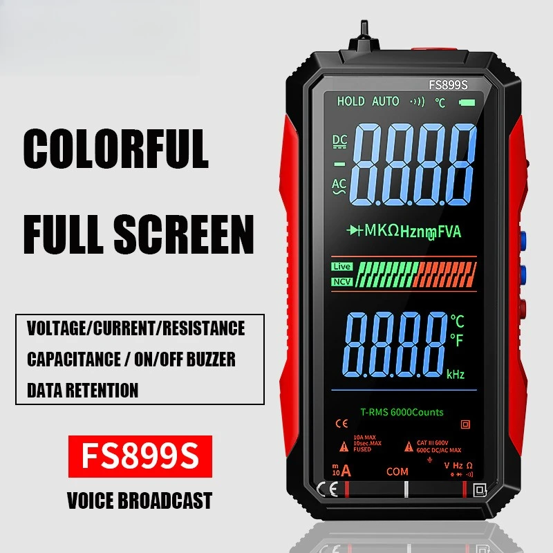 

American Intelligent Burn-Proof Maintenance Continuity Testing Portable Multimeter High Precision Full-Screen Multimeter FYTC