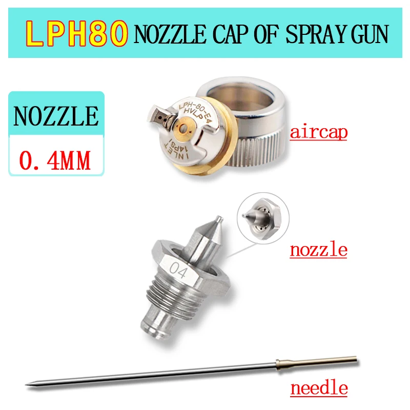 LPH50, RG3L,LPH80 Spray Gun Kit Accessories, LPH-50,LPH-80, RG-3L, Nozzle Needle Kit