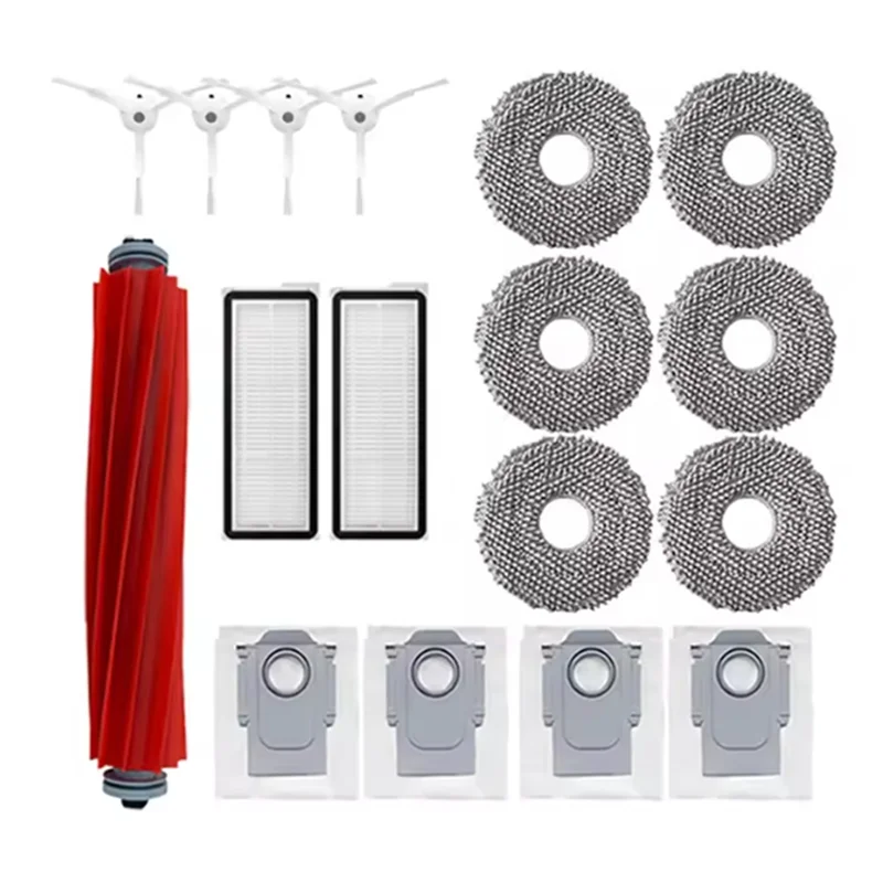 Para roborock q revo maxv/q revo s/q revo pro peças de reposição escova vácuo saco pó filtro hepa panos mop