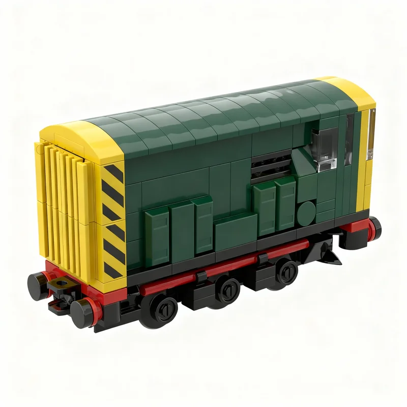 

202PCS MOC Railway Train 4 Wide Class 08 Shunter Locomotive In Br Green Livery Model DIY Creative Building Blocks Gift Home Set