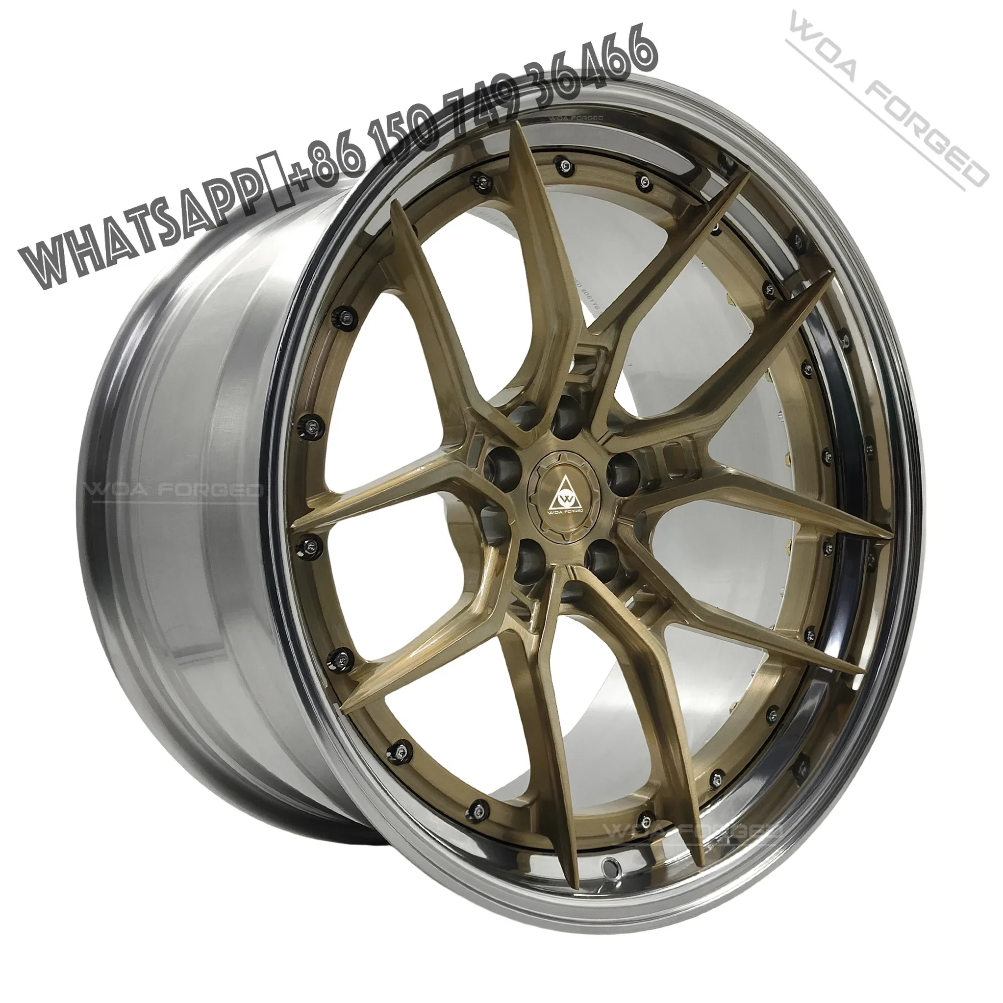 6061-T6 Custom 6061 T6 2pcs forged wheel rim, forged aluminum wheel with polished lip 20inch rims